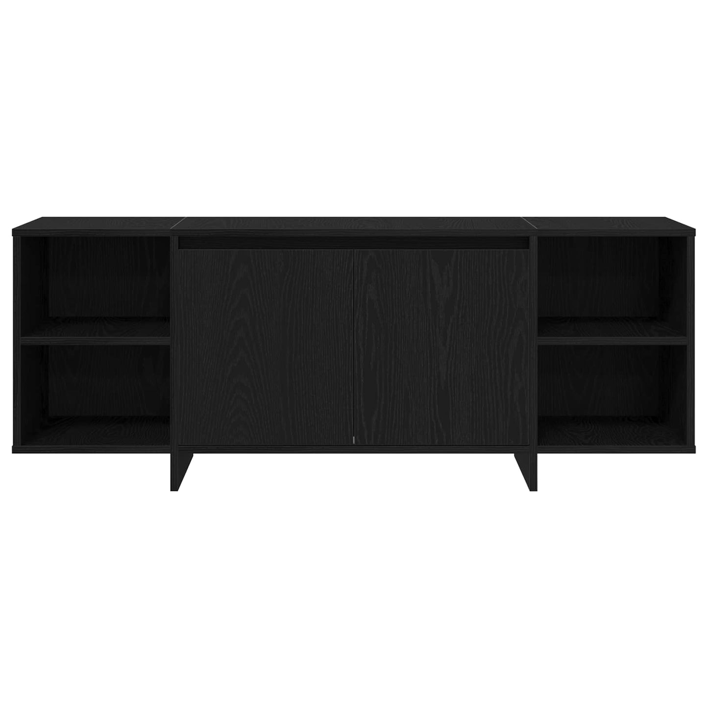 vidaXL TV Cabinet 130 x 35 x 50 cm Black Oak Engineered Wood