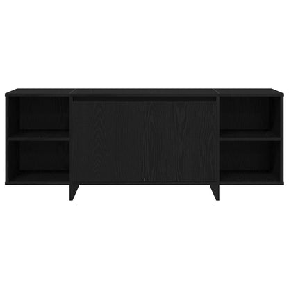 vidaXL TV Cabinet 130 x 35 x 50 cm Black Oak Engineered Wood