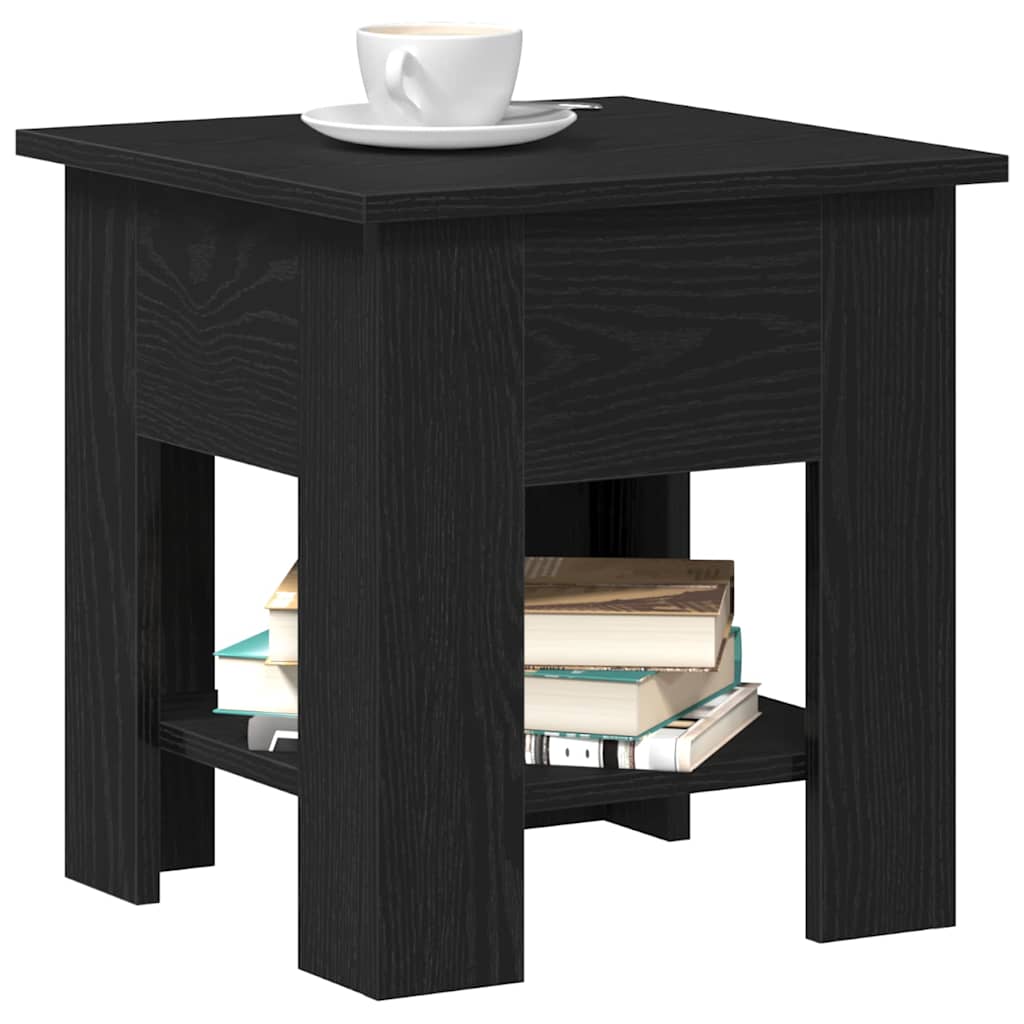 vidaXL Coffee Table Black Oak 40 x 40 x 42 cm Engineered Wood