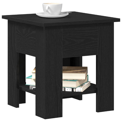vidaXL Coffee Table Black Oak 40 x 40 x 42 cm Engineered Wood