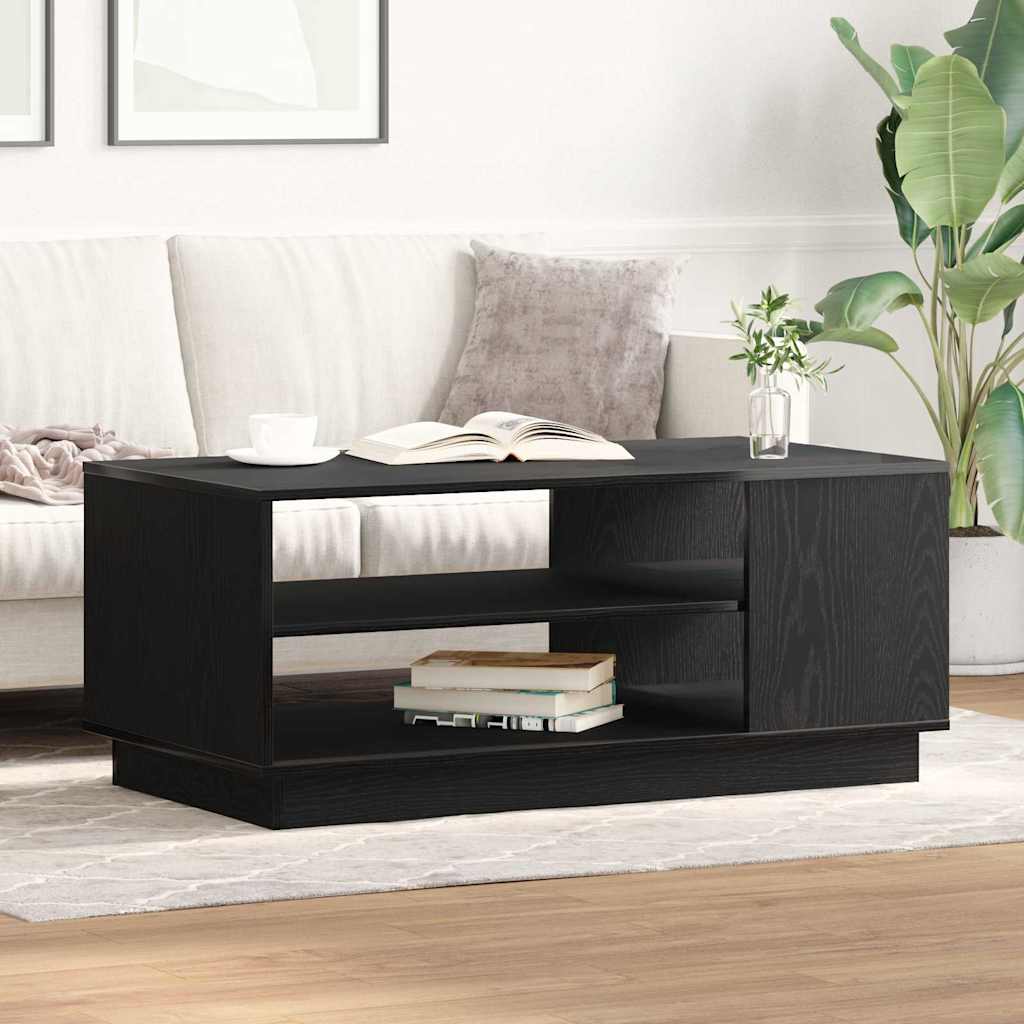vidaXL Coffee Table Black Oak 102 x 55 x 43 cm Engineered Wood