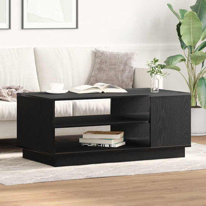 vidaXL Coffee Table Black Oak 102 x 55 x 43 cm Engineered Wood