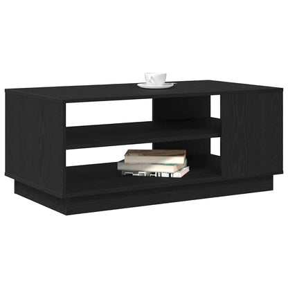 vidaXL Coffee Table Black Oak 102 x 55 x 43 cm Engineered Wood