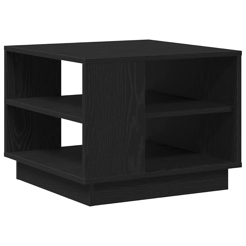 vidaXL Coffee Table Black Oak 55 x 55 x 42 cm Engineered Wood