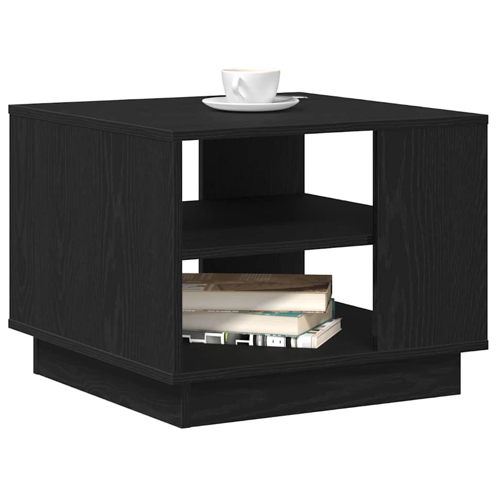 vidaXL Coffee Table Black Oak 55 x 55 x 42 cm Engineered Wood