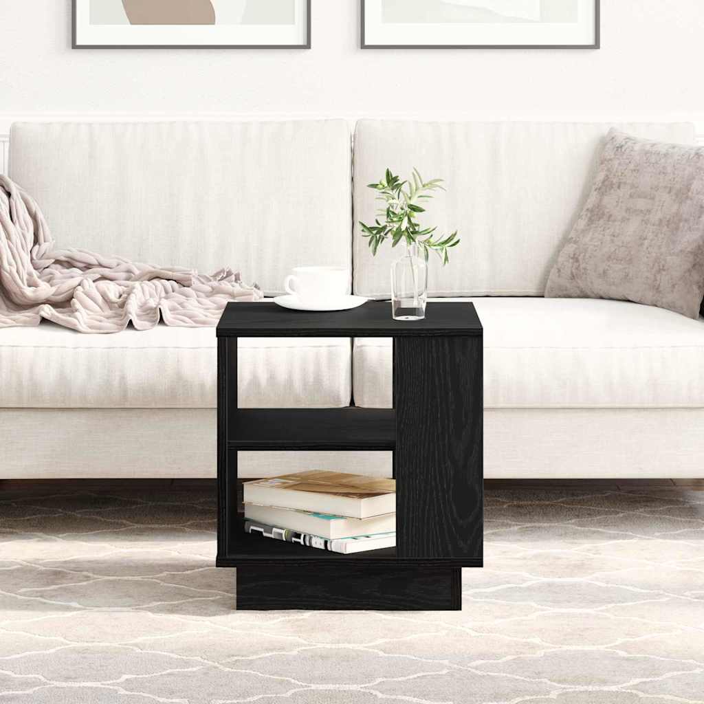 vidaXL Coffee Table Black Oak 40 x 40 x 43 cm Engineered Wood