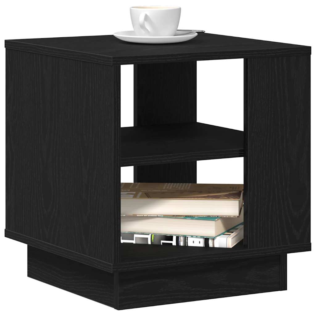 vidaXL Coffee Table Black Oak 40 x 40 x 43 cm Engineered Wood