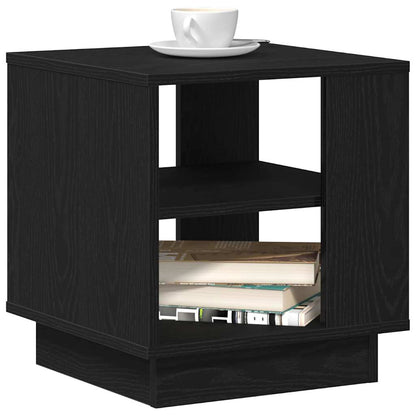 vidaXL Coffee Table Black Oak 40 x 40 x 43 cm Engineered Wood