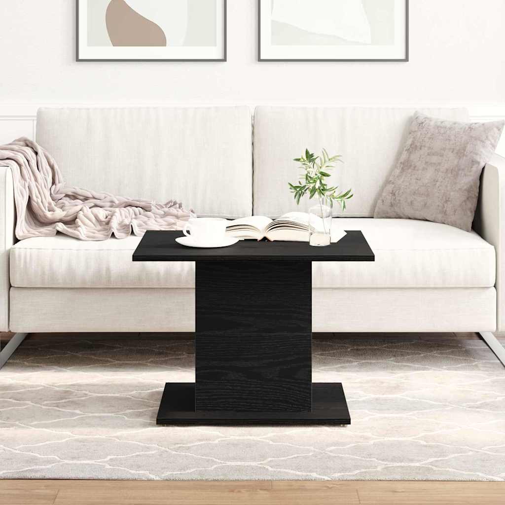 vidaXL Coffee Table Black Oak 55.5 x 55.5 x 40 cm Engineered Wood