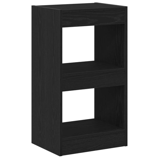 vidaXL Book Cabinet 2-Tier 40 x 30 x 71.5 cm Engineered Wood Black Oak
