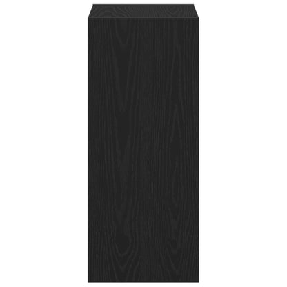 vidaXL Book Cabinet 2-Tier 40 x 30 x 71.5 cm Engineered Wood Black Oak