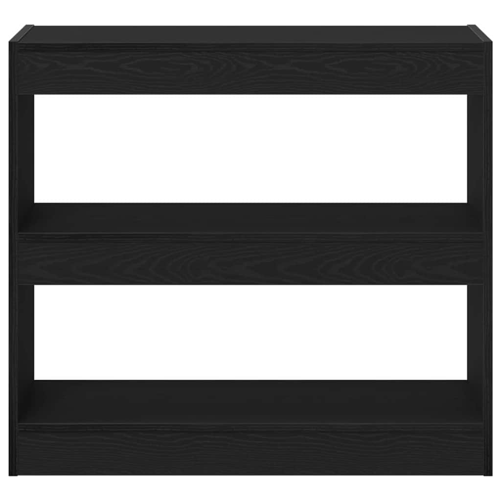 vidaXL Book Cabinet 2 pcs Black Oak 80 x 30 x 72 cm Engineered Wood