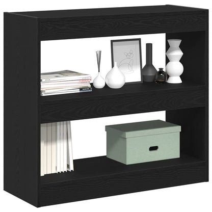vidaXL Book Cabinet 2 pcs Black Oak 80 x 30 x 72 cm Engineered Wood