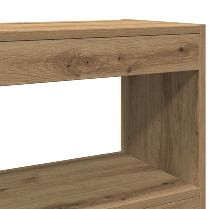 vidaXL Bookcase 2-Tier 100 x 30 x 72 cm Engineered Wood Artisan oak