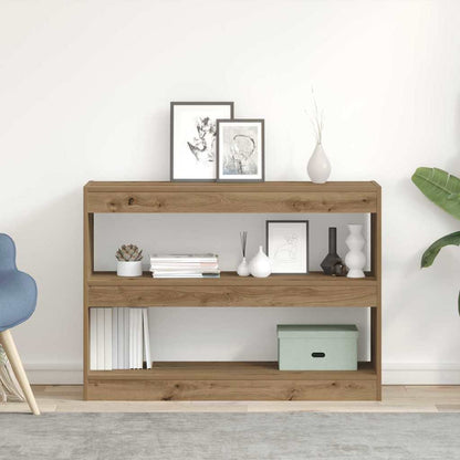 vidaXL Bookcase 2-Tier 100 x 30 x 72 cm Engineered Wood Artisan oak