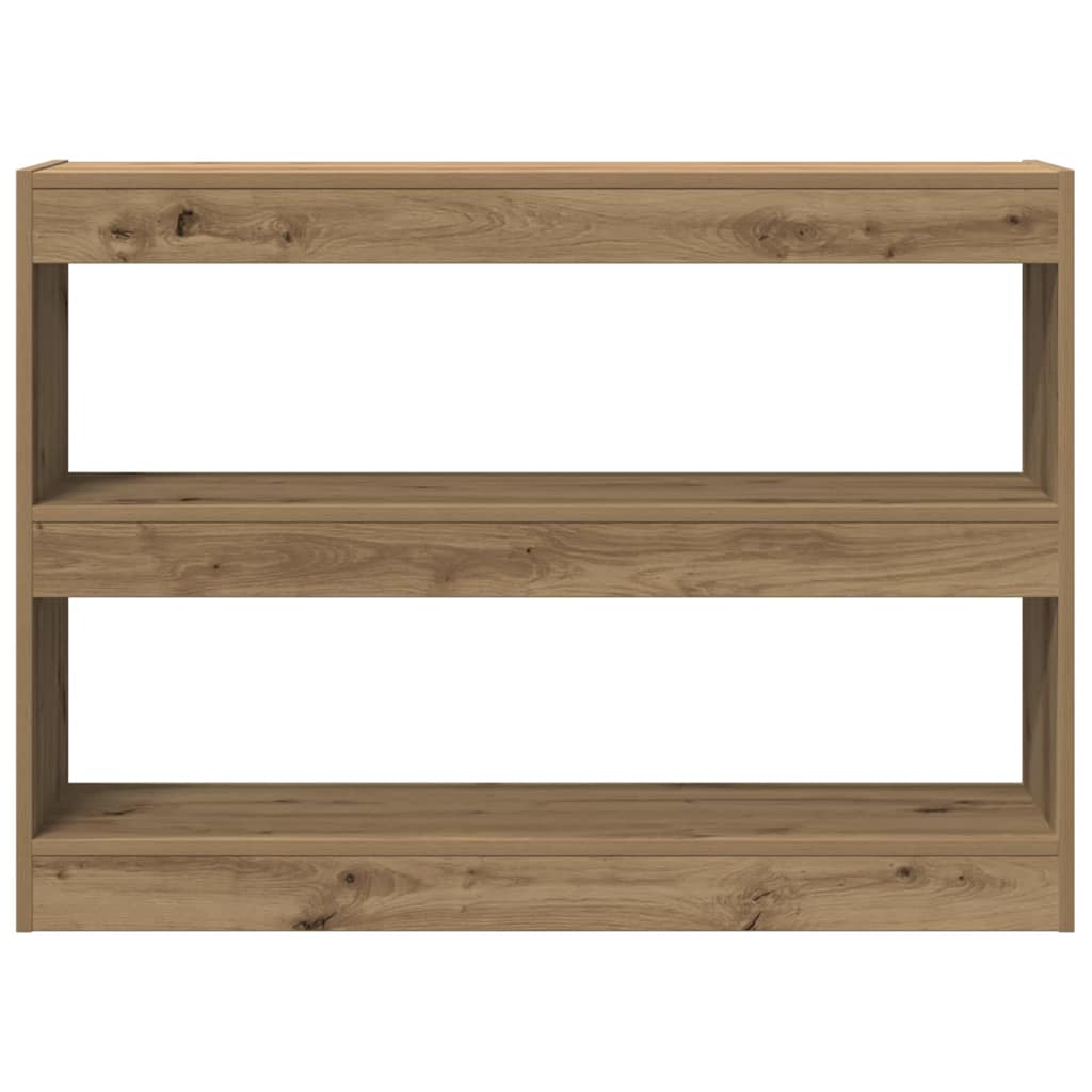 vidaXL Bookcase 2-Tier 100 x 30 x 72 cm Engineered Wood Artisan oak