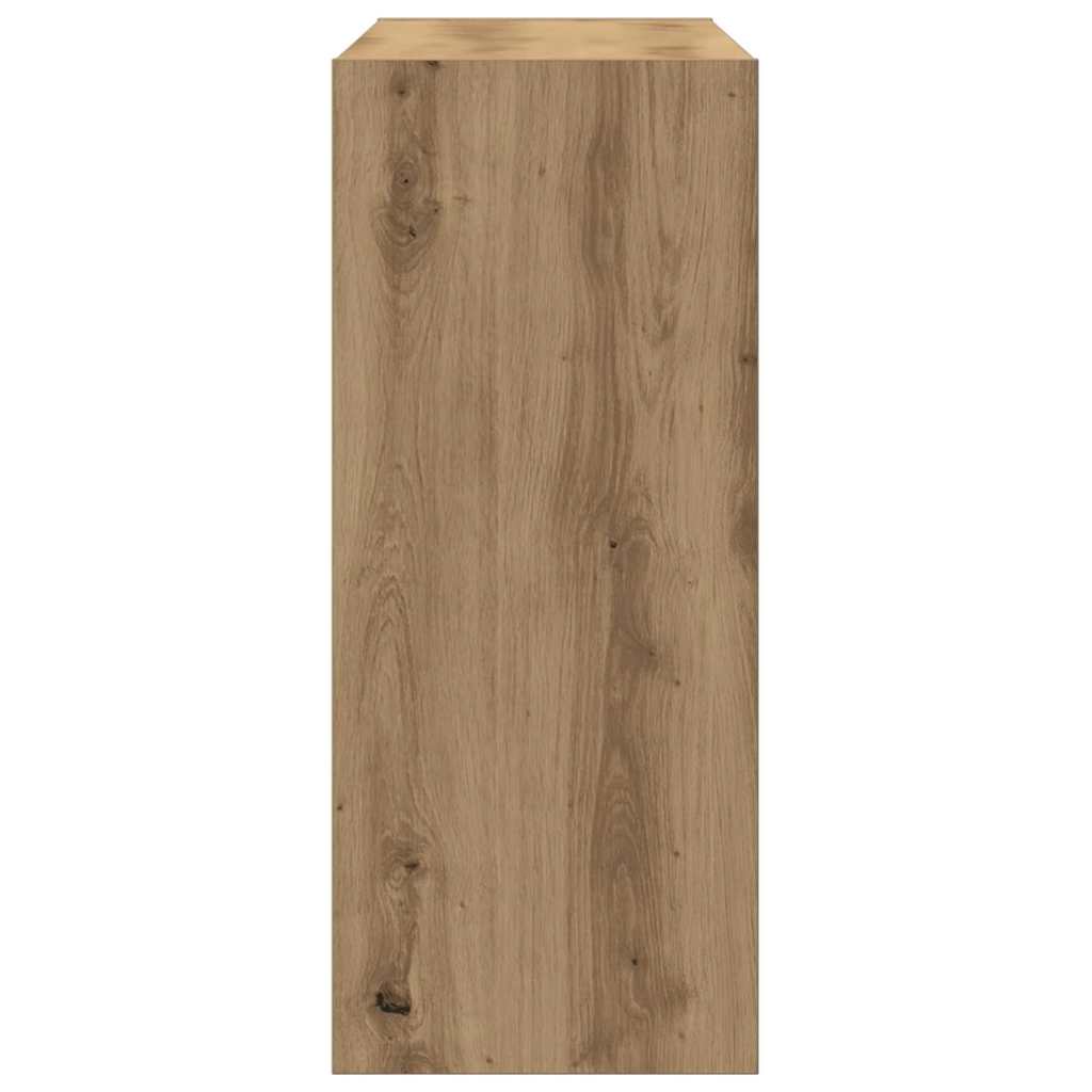 vidaXL Bookcase 2-Tier 100 x 30 x 72 cm Engineered Wood Artisan oak