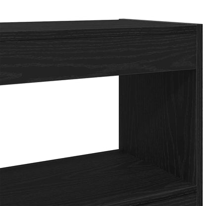 vidaXL Bookcase 2-Tier 100 x 30 x 72 cm Engineered Wood Black Oak