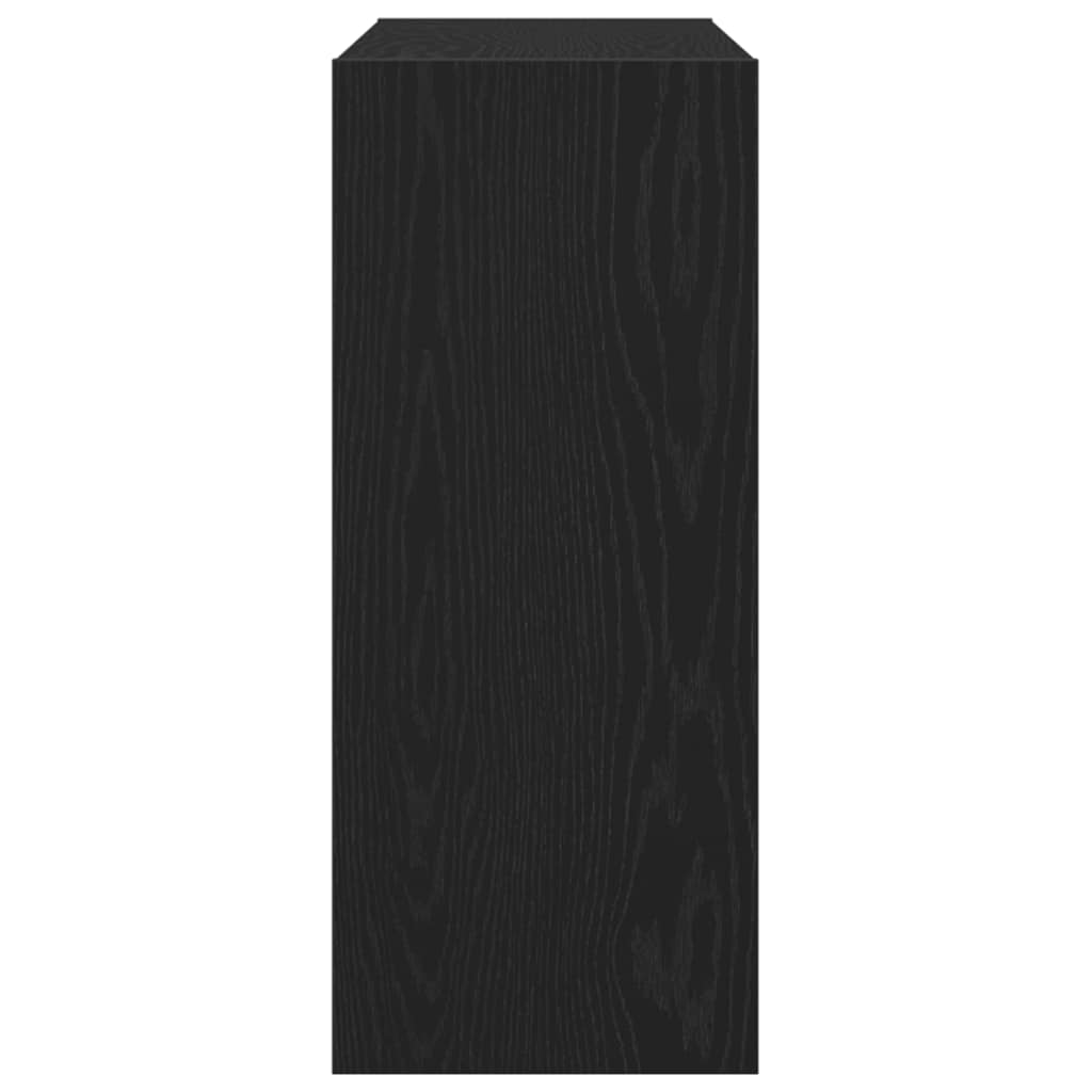 vidaXL Bookcase 2-Tier 100 x 30 x 72 cm Engineered Wood Black Oak