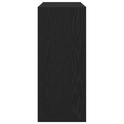 vidaXL Bookcase 2-Tier 100 x 30 x 72 cm Engineered Wood Black Oak