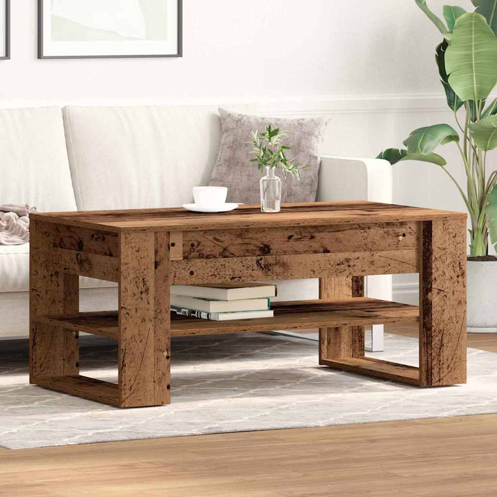 vidaXL Coffee Table Old Wood 102 x 55 x 45 cm Engineered Wood