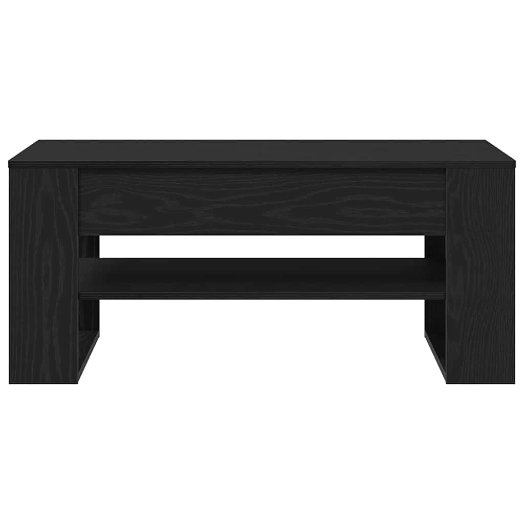 vidaXL Coffee Table Black Oak 102 x 55 x 45 cm Engineered Wood