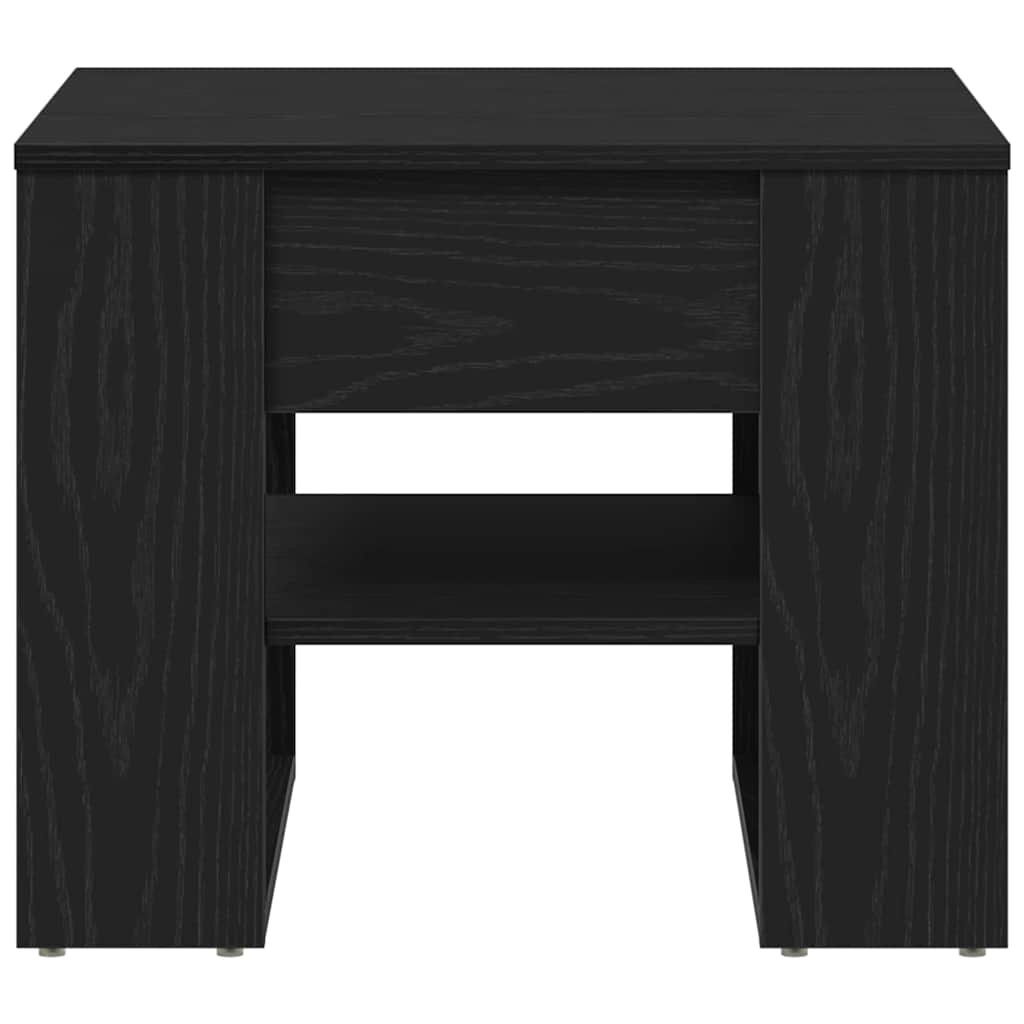 vidaXL Coffee Table Black Oak 55.5 x 55 x 45 cm Engineered Wood