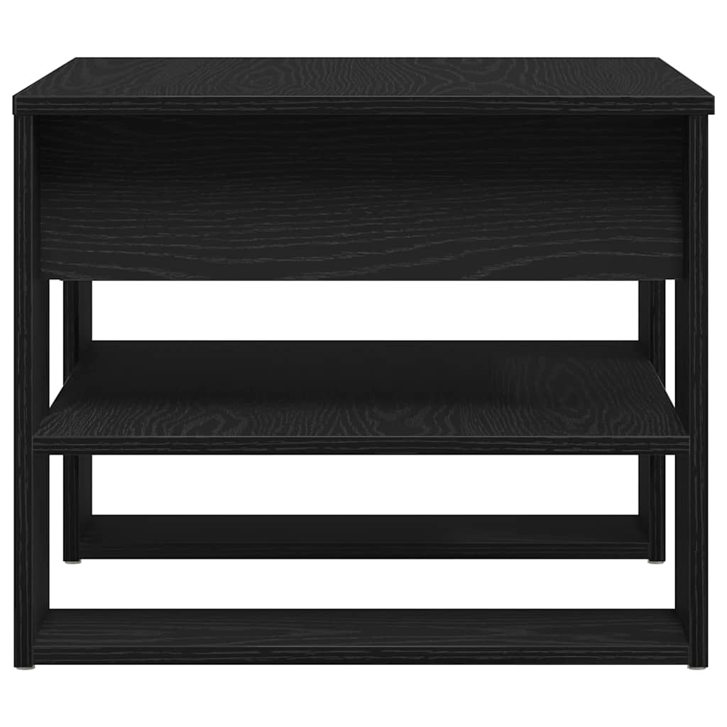 vidaXL Coffee Table Black Oak 55.5 x 55 x 45 cm Engineered Wood