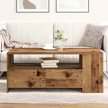 vidaXL Coffee Table Old Wood 102 x 55 x 43.5 cm Engineered Wood