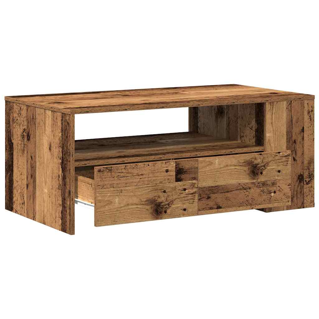 vidaXL Coffee Table Old Wood 102 x 55 x 43.5 cm Engineered Wood