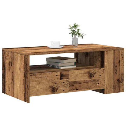 vidaXL Coffee Table Old Wood 102 x 55 x 43.5 cm Engineered Wood