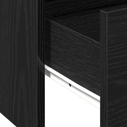 vidaXL Coffee Table Black Oak 102 x 55 x 43.5 cm Engineered Wood