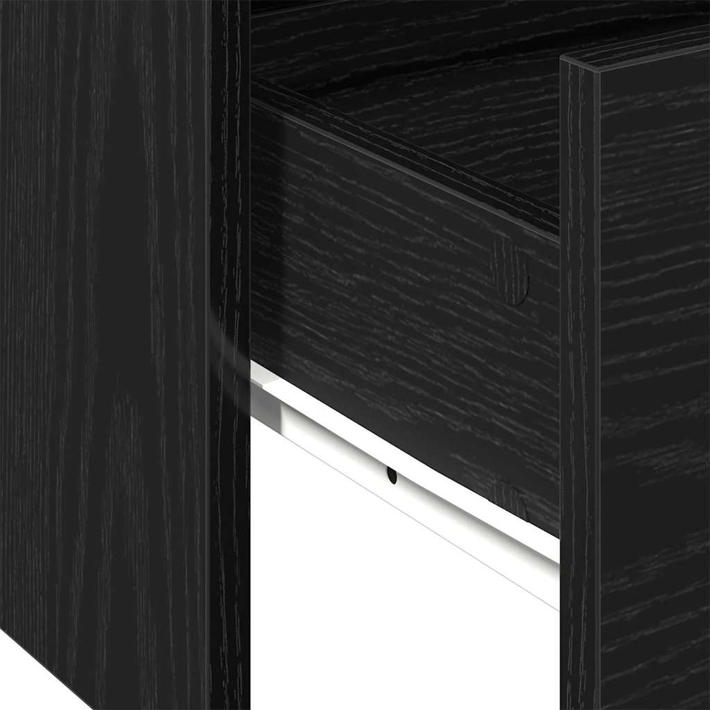 vidaXL Coffee Table Black Oak 102 x 55 x 43.5 cm Engineered Wood