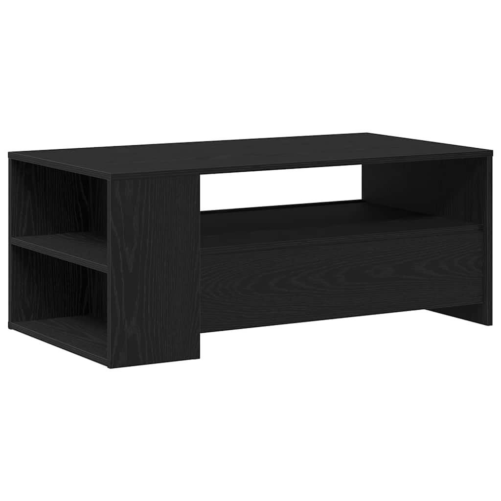 vidaXL Coffee Table Black Oak 102 x 55 x 43.5 cm Engineered Wood