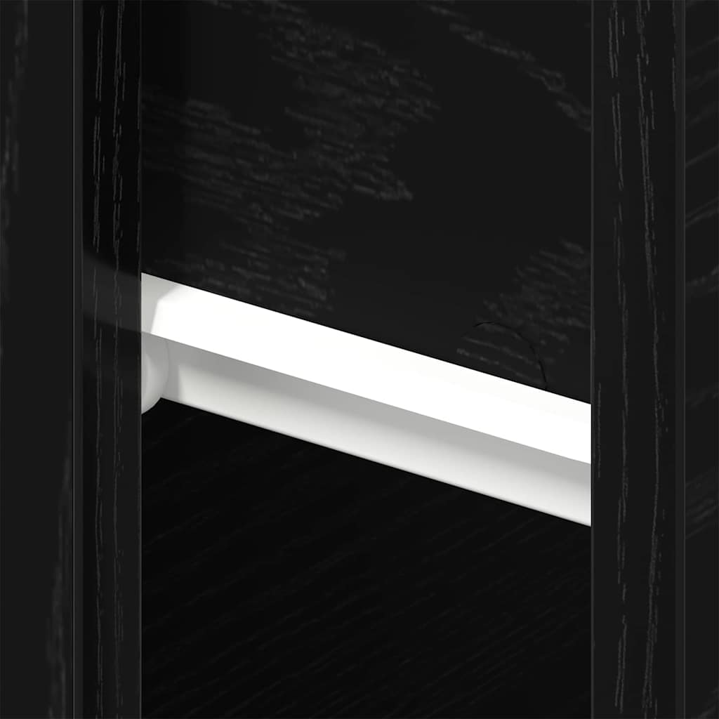 vidaXL Bedside Cabinet Black Oak 46 x 30 x 30 cm Engineered Wood