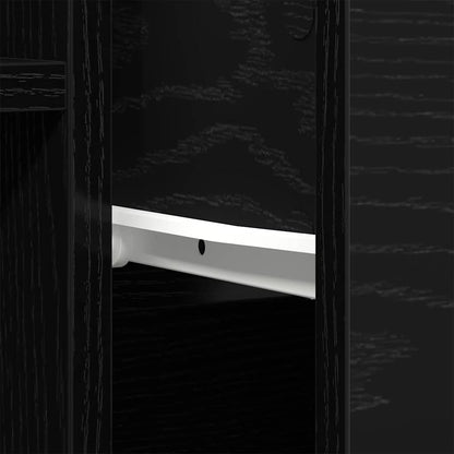 vidaXL Sideboard with Drawer Black Oak 60 x 30 x 70 cm Engineered Wood