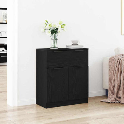 vidaXL Sideboard Black Oak 60 x 30 x 70 cm Engineered Wood