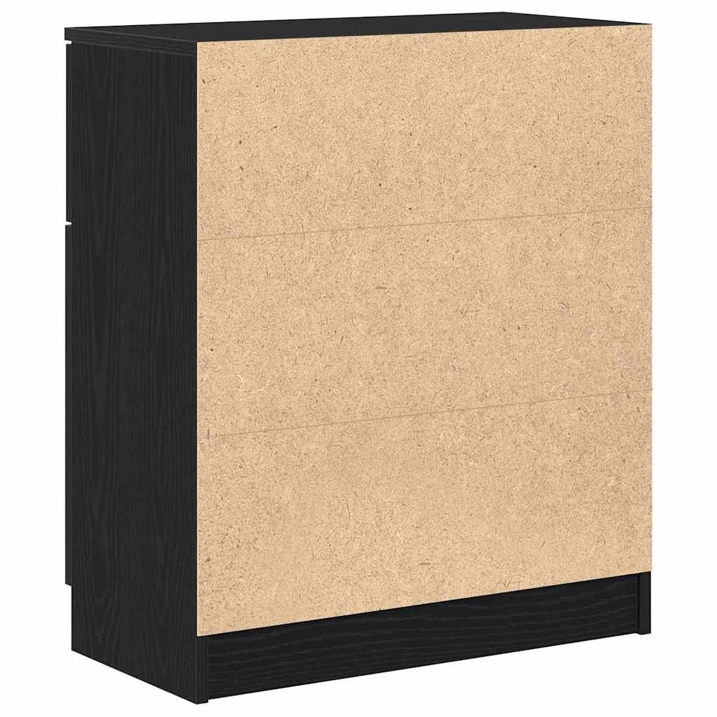 vidaXL Sideboard Black Oak 60 x 30 x 70 cm Engineered Wood