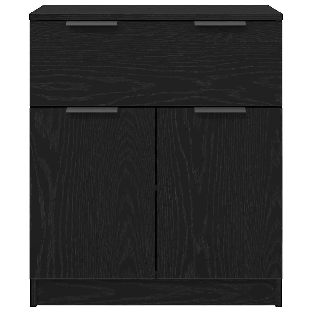 vidaXL Sideboard Black Oak 60 x 30 x 70 cm Engineered Wood