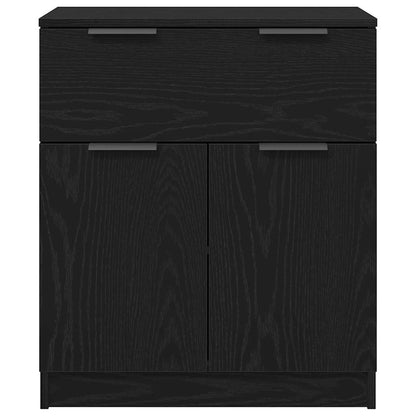 vidaXL Sideboard Black Oak 60 x 30 x 70 cm Engineered Wood