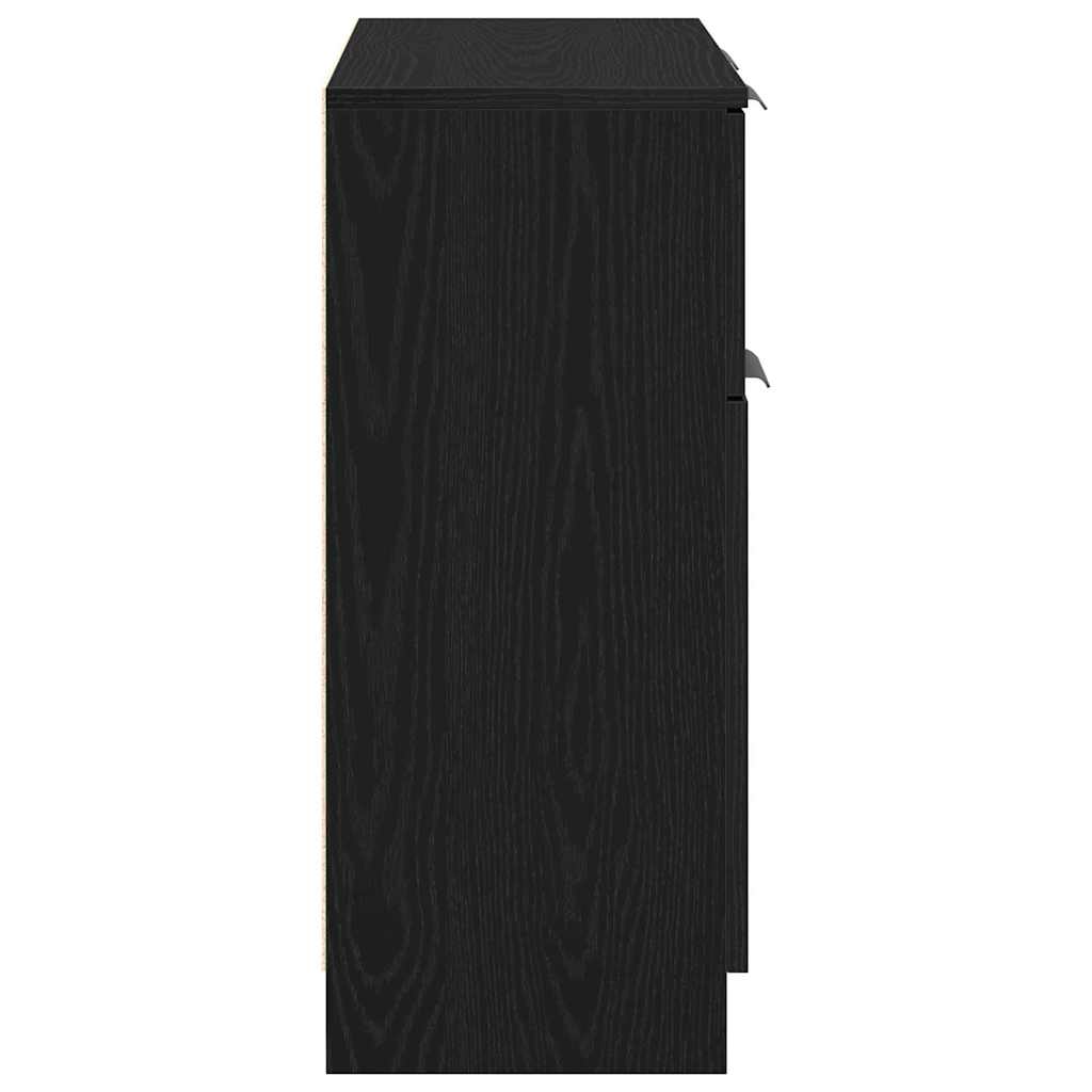 vidaXL Sideboard Black Oak 60 x 30 x 70 cm Engineered Wood