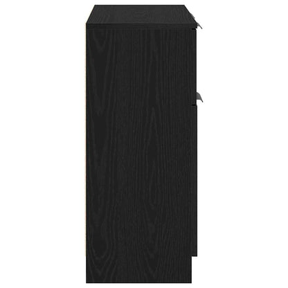 vidaXL Sideboard Black Oak 60 x 30 x 70 cm Engineered Wood