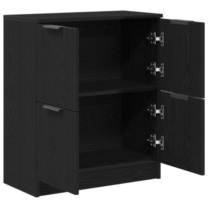 vidaXL Sideboard Black Oak 60 x 30 x 70 cm Engineered Wood