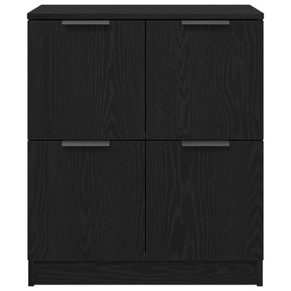 vidaXL Sideboard Black Oak 60 x 30 x 70 cm Engineered Wood