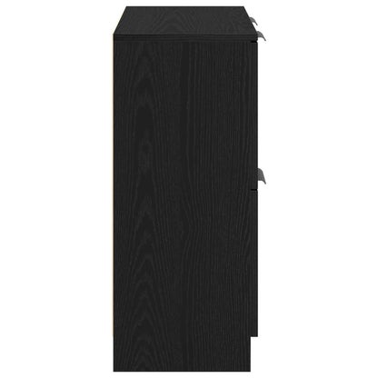 vidaXL Sideboard Black Oak 60 x 30 x 70 cm Engineered Wood