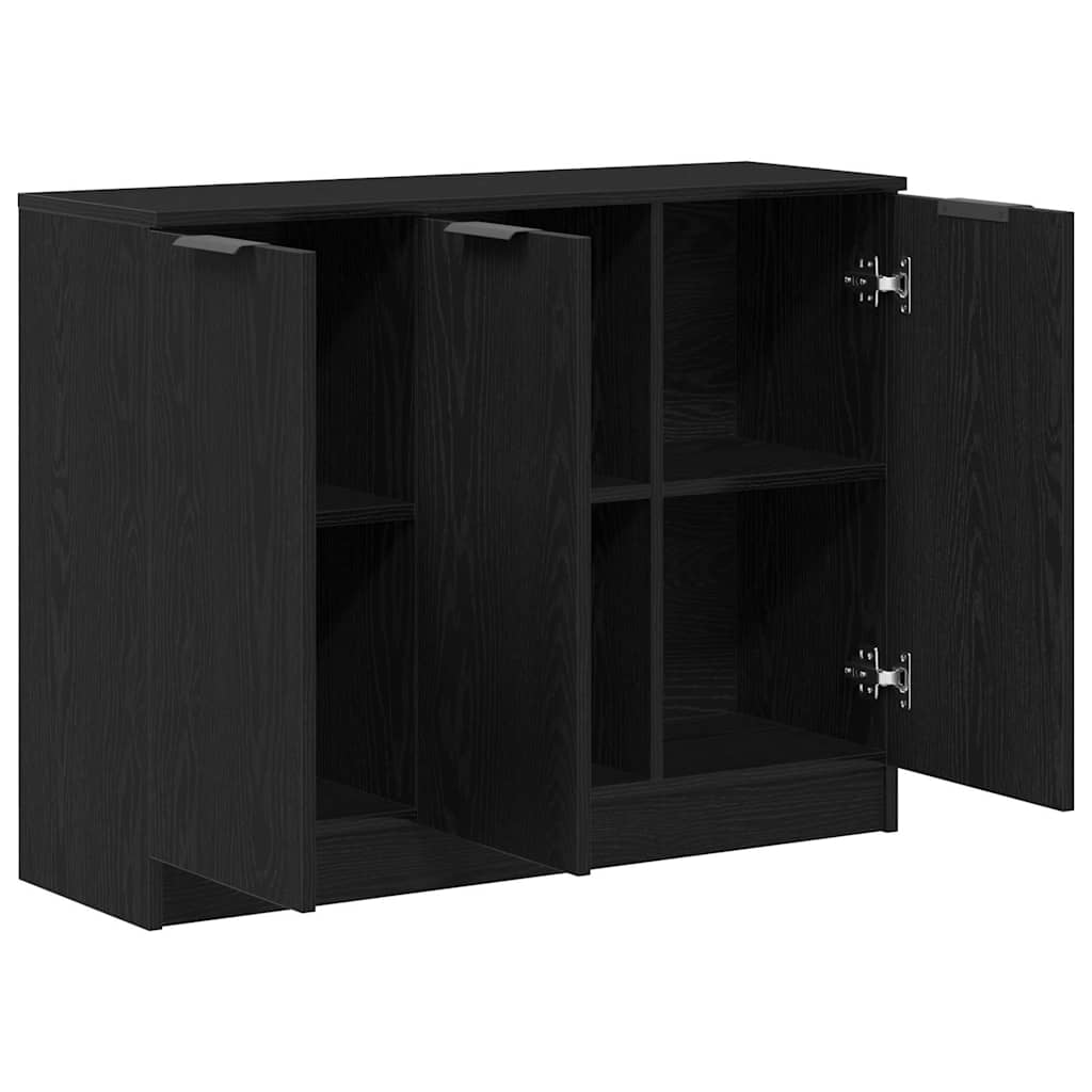 vidaXL Sideboard Black Oak 90.5 x 30 x 70 cm Engineered Wood