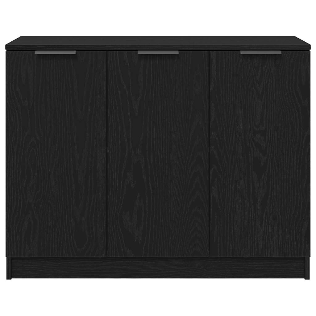 vidaXL Sideboard Black Oak 90.5 x 30 x 70 cm Engineered Wood