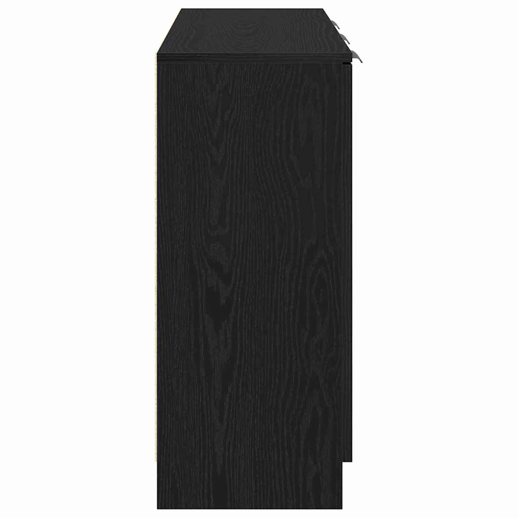 vidaXL Sideboard Black Oak 90.5 x 30 x 70 cm Engineered Wood