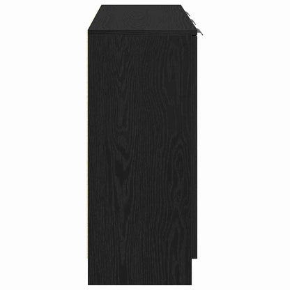 vidaXL Sideboard Black Oak 90.5 x 30 x 70 cm Engineered Wood
