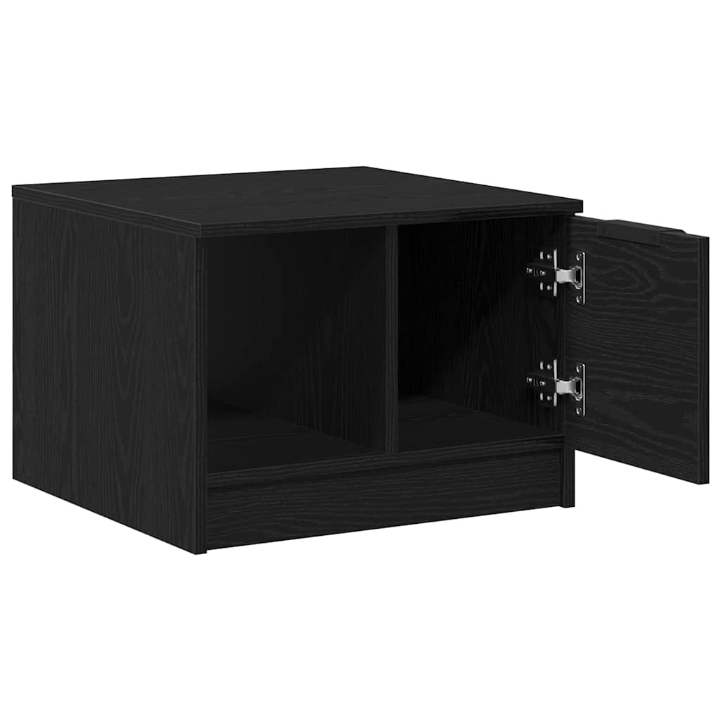 vidaXL Coffee Table Black oak 50 x 50 x 36 cm Engineered wood